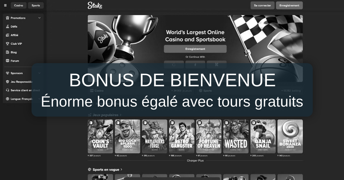 Stake Casino en France - Rejoignez le Casino en Ligne Officiel